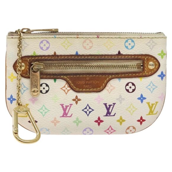 LOUIS VUITTON Monogram Multicolor Pochette MM Pouch White M60028 LV Auth - Picture 1 of 16